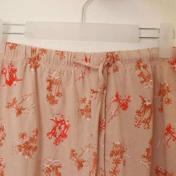 Abound Core Sleep Shorts Size L Ruffle Drawstring Pink Smoke Beachy Toss NWT B99 - Picture 4 of 6